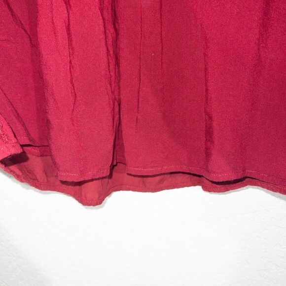 Umgee Burgundy Lace Front Tunic Dress Size Medium - Picture 6 of 9